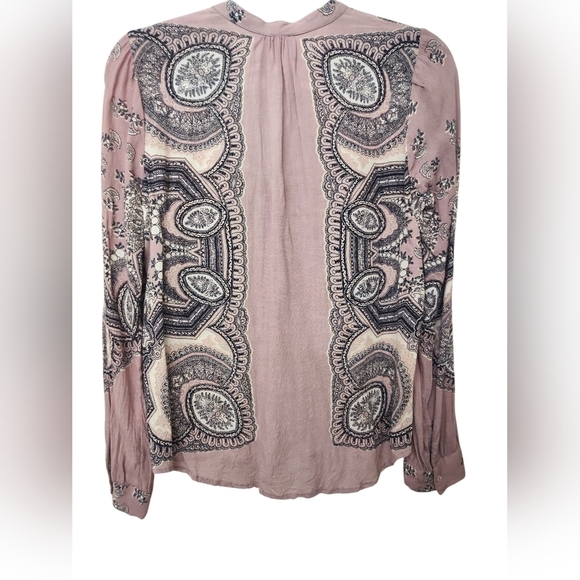 Lucky Brand Vintage-Inspired Blouse in Dusty Pink - Picture 2 of 4